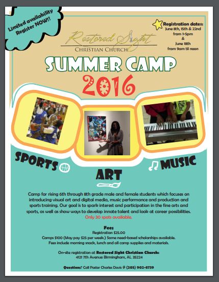 Summer Camp Starts in July!